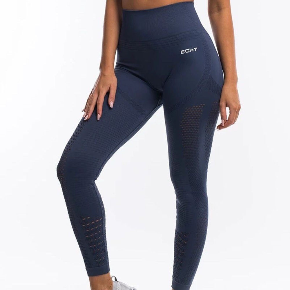 Echt Arise Prime Seamless Cutout Style Leggings Dusty Blue Women’s Size Small